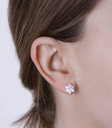 Conjunto "Cane" Oro blanco 18k