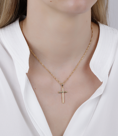 Colgante Cruz Oro 18k "Dionisio"
