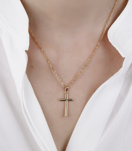 Colgante Cruz Oro 18k "Dionisio"