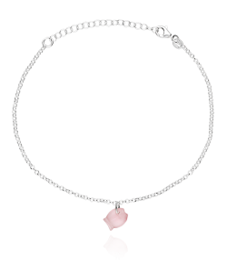 TOBILLERA PLATA COLGANTE PEZ ROSA (REVISAR Y ACTIVAR)