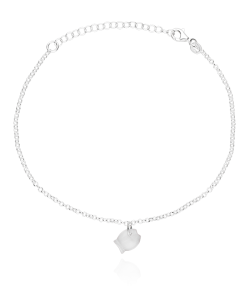 TOBILLERA PLATA COLGANTE PEZ BLANCO (REVISAR Y ACTIVAR)