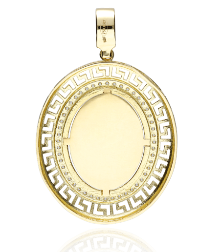COLGANTE MEDUSA "GREEK" OVAL ORO 18K