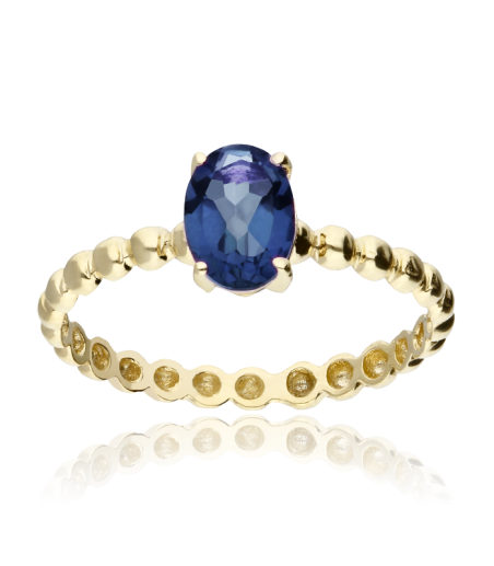 Conjunto "Candy" Oro 18k y Topacios London Blue