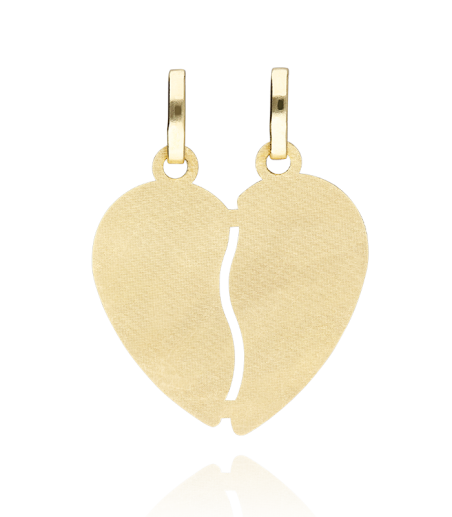 COLGANTE "CORAZON PARTIDO" 20 MM ORO 18K