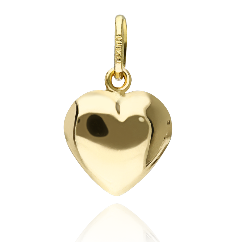 Colgante "Corazón mediano"  Oro Amarillo 18k.