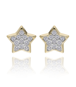 Pendientes Oro 18k y circonitas "Antares"