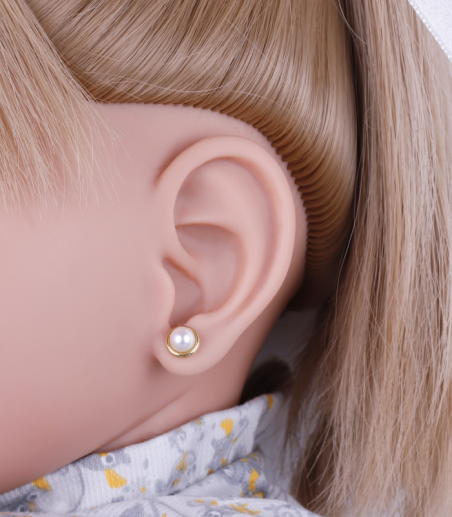 Pendientes oro 18k y perlas 6mm "Sister"