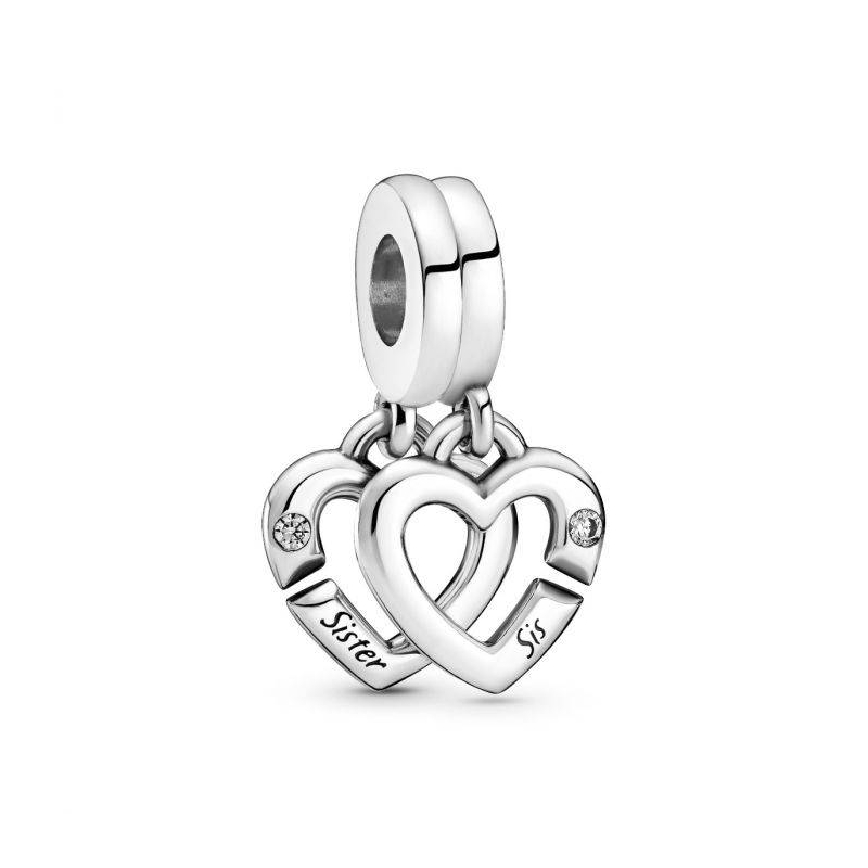 CHARM PANDORA COLGANTE DE CORAZONES DE HERMANAS UNIDAS 799538C01