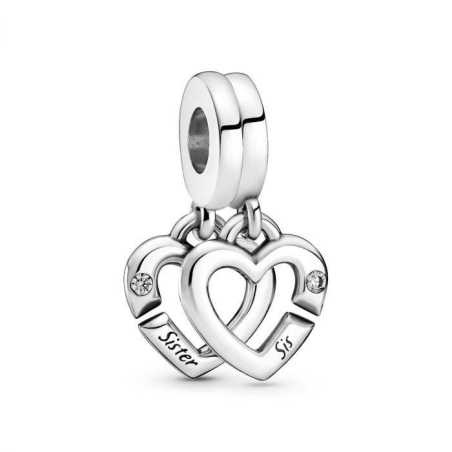 CHARM PANDORA COLGANTE DE CORAZONES DE HERMANAS UNIDAS 799538C01