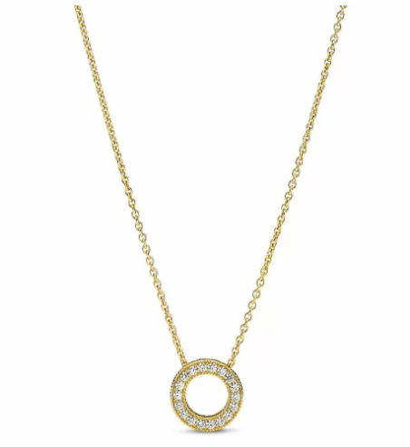 COLLAR PANDORA CIRCULO EN PAVÉ LOGOTIPO DE PANDORA 367436C01-45