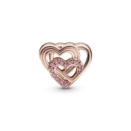 Charm Pandora Rosa "Corazones entrelazados" 789529C01