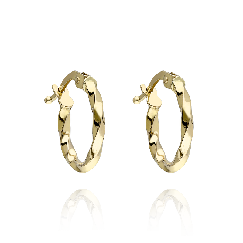 PENDIENTES "CURLY" ARO RIZADO ORO 18K 10MM