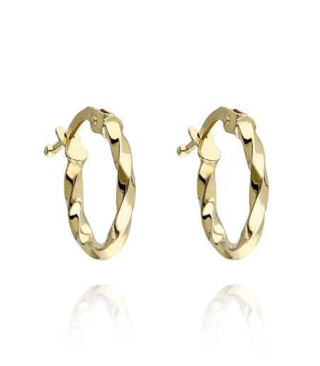 PENDIENTES "CURLY" ARO RIZADO ORO 18K 10MM