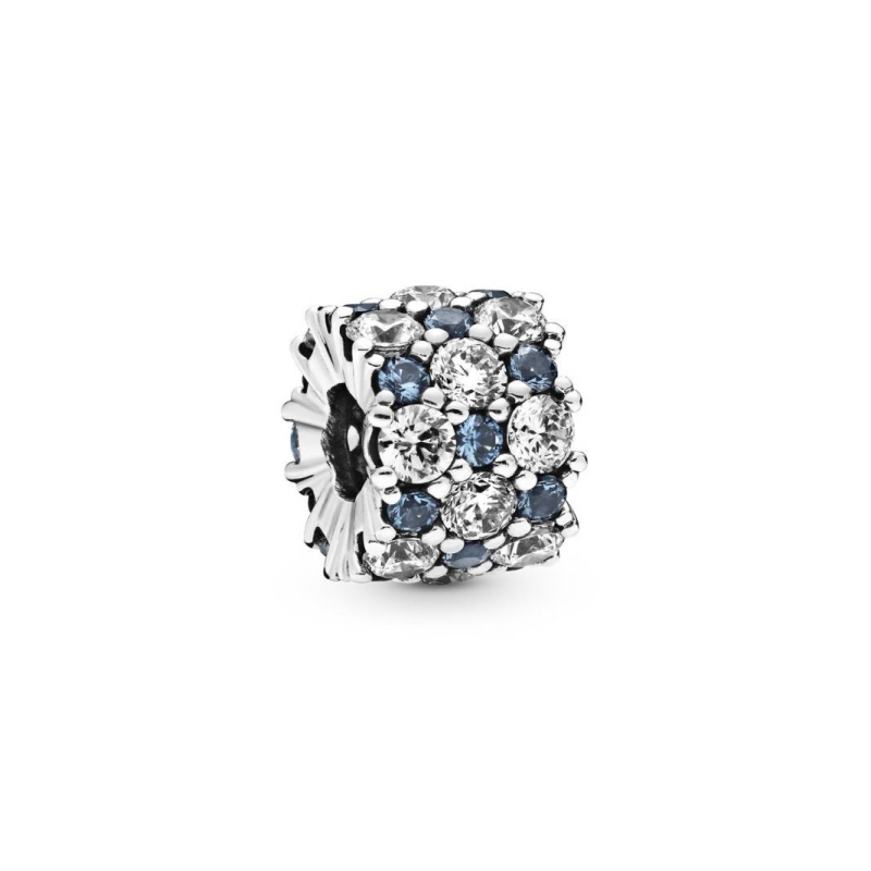 CHARM PANDORA BRILLANTE TRANSPARENTE Y AZUL 798487C02