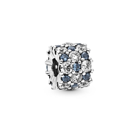 CHARM PANDORA BRILLANTE TRANSPARENTE Y AZUL 798487C02