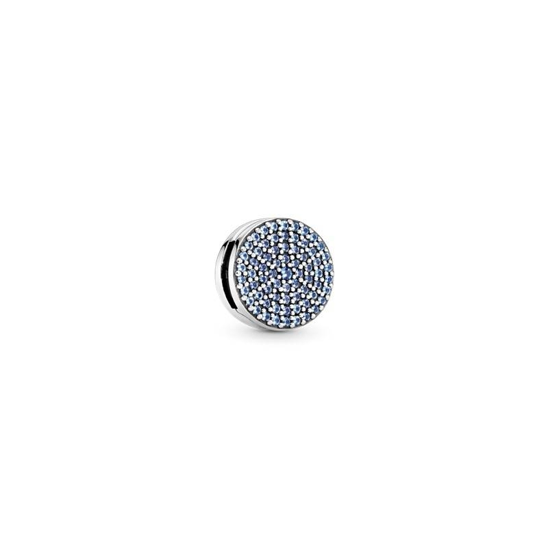 CHARM PANDORA CLIP PAVÉ AZUL REDONDO 797583C01