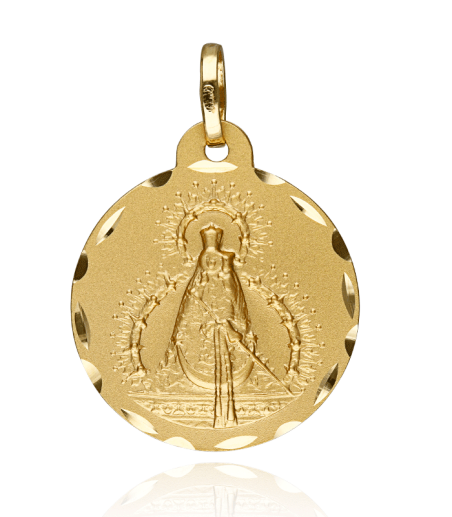 MEDALLA VIRGEN DE LA CABEZA ORO 18K 22MM (TODO OK. ACTIVAR!!!!)