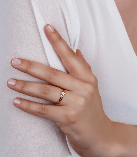 ANILLO "AMIENS" ORO 18K Y DIAMANTE