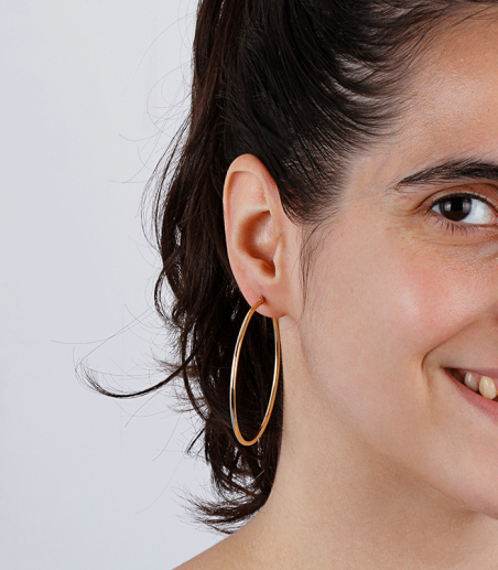 Pendientes Aro Oro 18k 50mm "Zaza Gold"