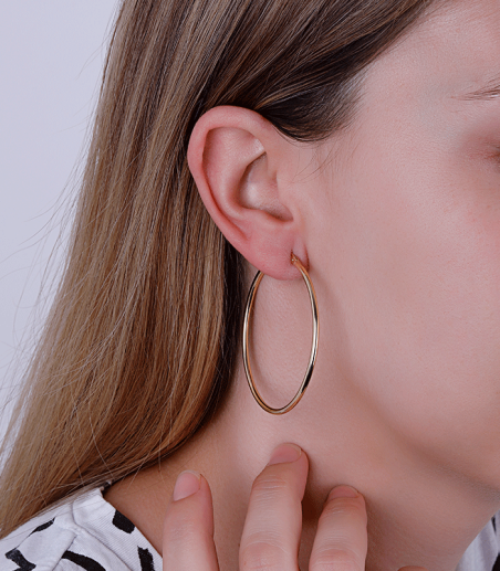 Pendientes Aro Oro 18k 45mm "Zaza Gold"