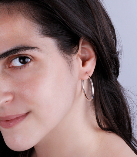 Pendientes Aro Oro 18k 30mm "Raisa"