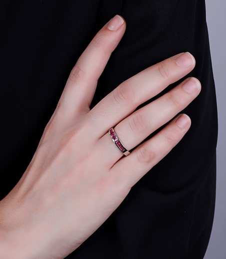 Anillo Oro 18k y rubíes "Guelmin"
