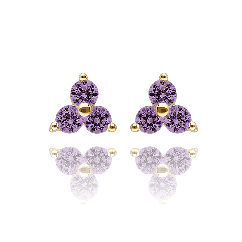 PENDIENTES "VIOLET TREBOL" PLATA DE PRIMERA LEY (TODO OK. REVISAR Y ACTIVAR!!!!!)