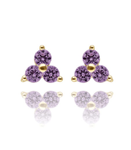 PENDIENTES "VIOLET TREBOL" PLATA DE PRIMERA LEY (TODO OK. REVISAR Y ACTIVAR!!!!!)