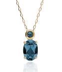 Gargantilla "London Blue" oro 18k y Topacios