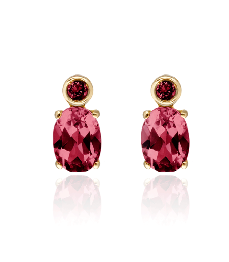 PENDIENTES "ASNI" ORO 18K Y RUBIES