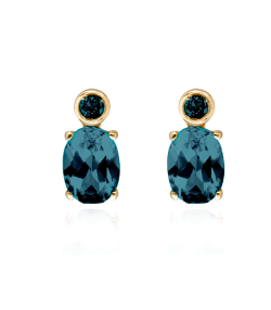 Pendientes "Sapphire" Oro 18k y Zafiros