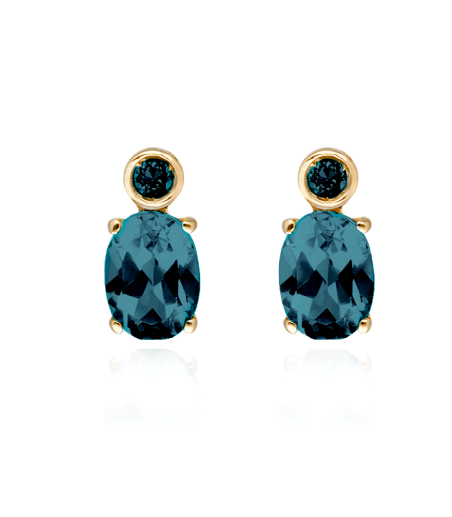 Pendientes "Sapphire" Oro 18k y Zafiros