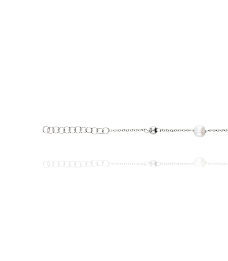 PULSERA "MAREA" PLATA DE PRIMERA LEY Y PERLAS