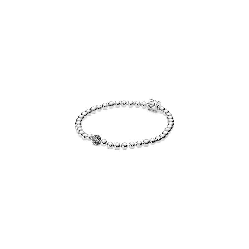 PULSERA PANDORA BRAZALETE DE BOLAS Y PAVÉ 598342CZ