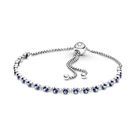 PULSERA PANDORA BRILLOS AZULES CIERRE DESLIZANTE 599377C01