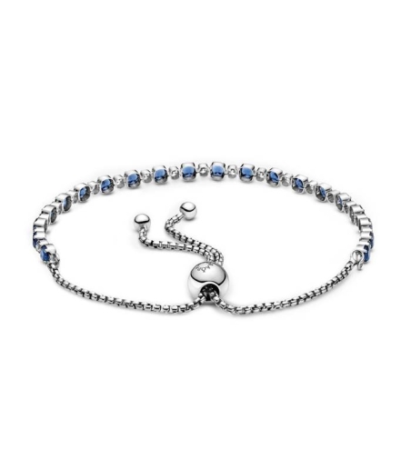 PULSERA PANDORA BRILLOS AZULES CIERRE DESLIZANTE 599377C01