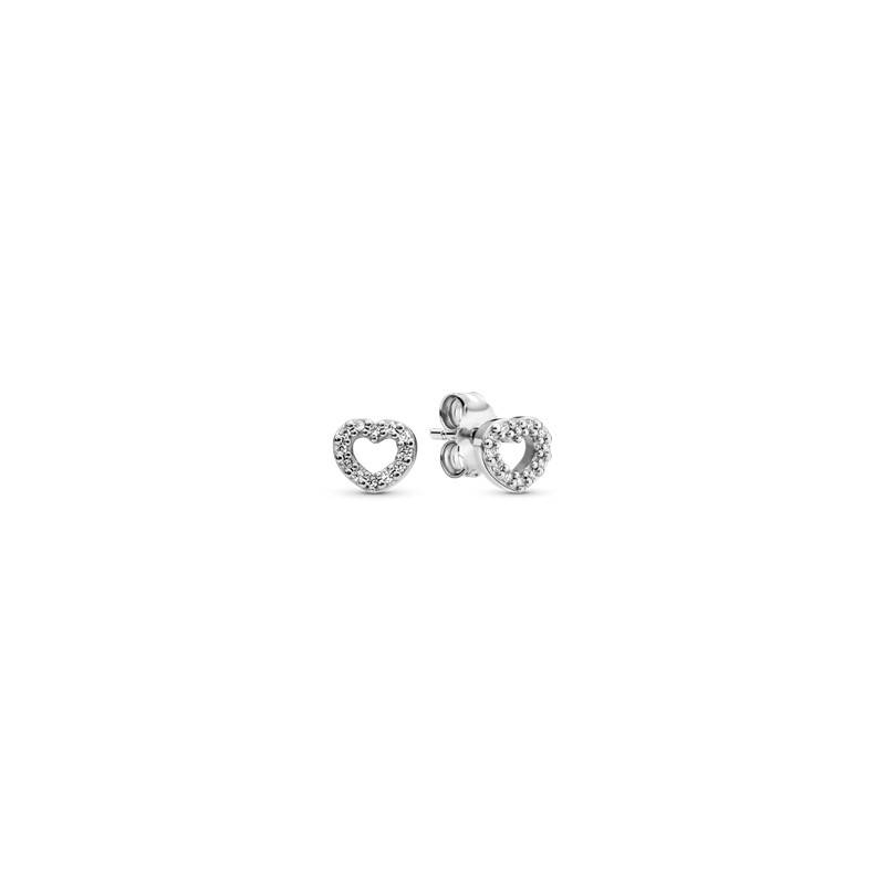 Pendientes Pandora Corazón y circonitas 290528CZ