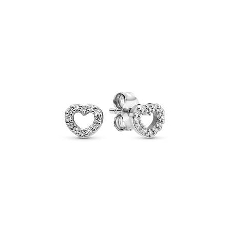 Pendientes Pandora Corazón y circonitas 290528CZ