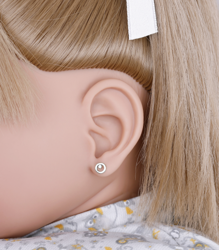 Pendientes Oro blanco 18k y Circonita "Gala"