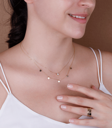 Gargantilla oro 18k y circonita 5mm "Foury"