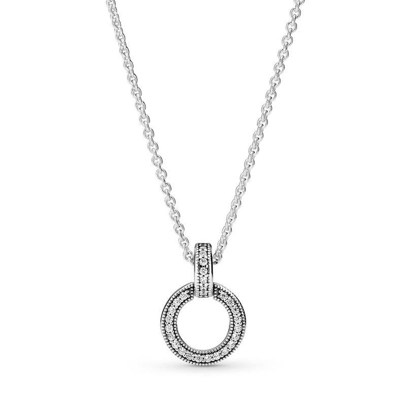 Collar Pandora Colgante Doble Círculo 399487C01-45 Collar Pandora Colgante Doble Círculo 399487C01-45