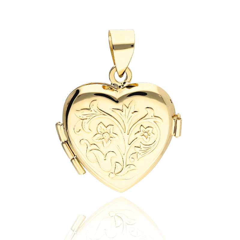 Colgante guardafoto corazón oro 18k