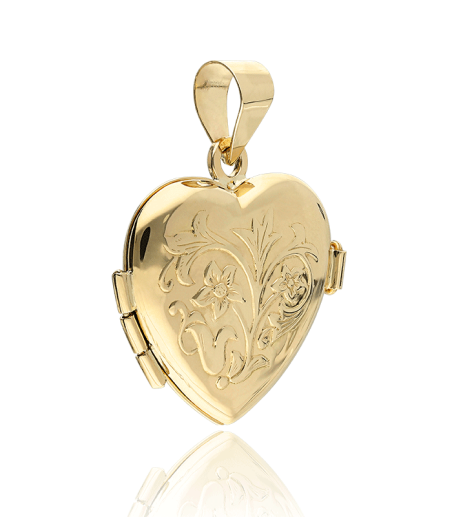 Colgante guardafoto corazón oro 18k