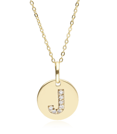 Gargantilla Oro 18k y diamantes 0.021cts "Bright J"