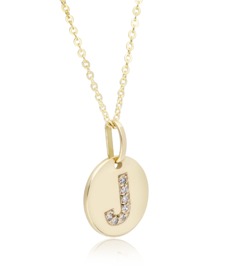 Gargantilla Oro 18k y diamantes 0.021cts "Bright J"