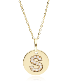 Gargantilla Oro 18k y diamantes 0.039cts "Bright S"