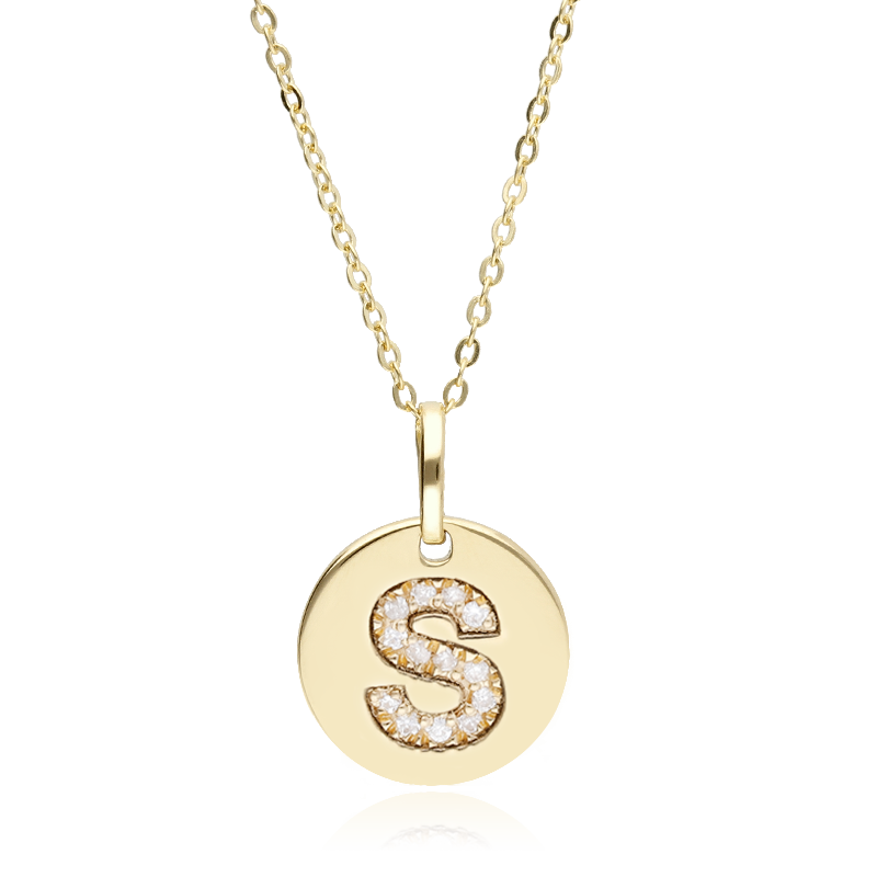 Gargantilla Oro 18k y diamantes 0.039cts "Bright S"