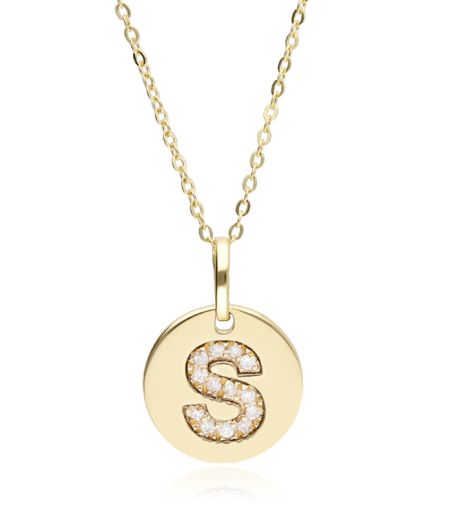 Gargantilla Oro 18k y diamantes 0.039cts "Bright S"