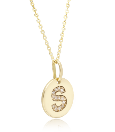 Gargantilla Oro 18k y diamantes 0.039cts "Bright S"