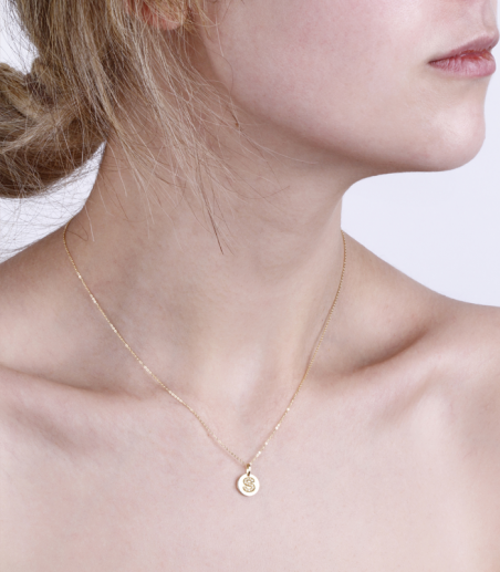 Gargantilla Oro 18k y diamantes 0.039cts "Bright S"